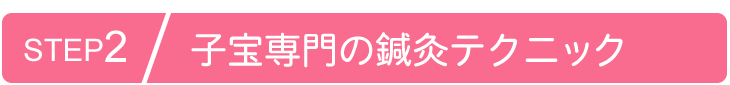 子宝専門の鍼灸テクニック